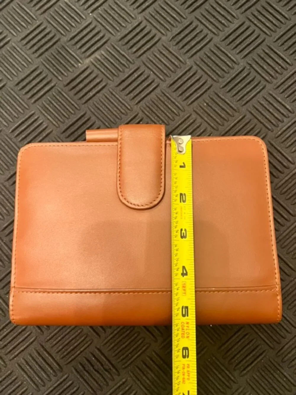 Vintage Buxton 6 Ring Binder Agenda Day Planner British Tan Leather Pgs Included